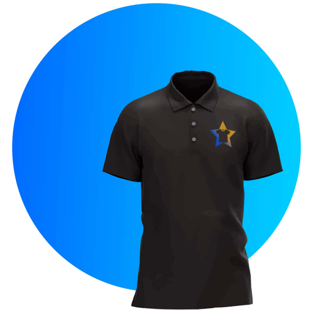 Camisa polo com logo da Star Uniformes